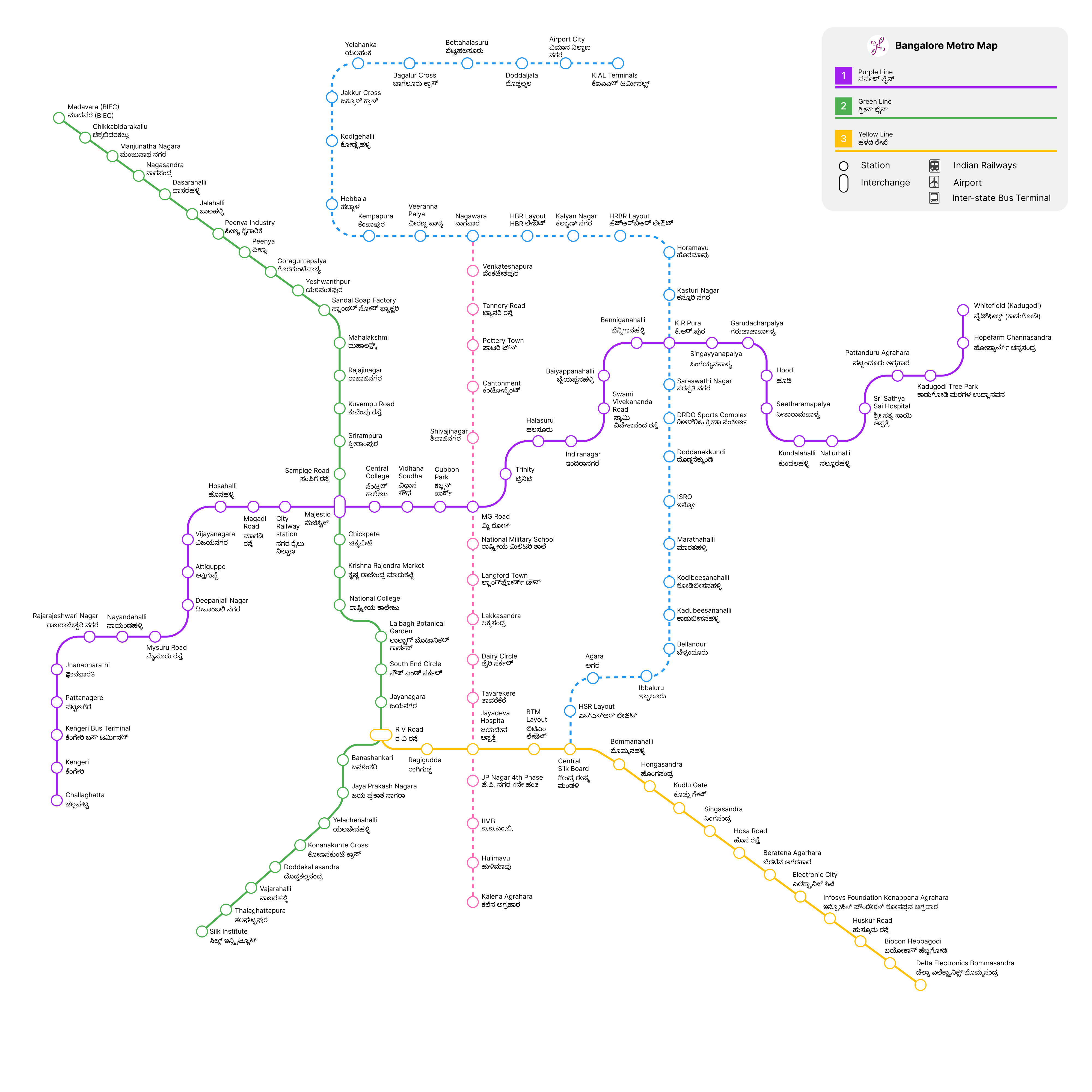 Bangalore Metro map